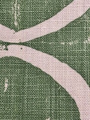 Lee Jofa Fabric Sample 13.25” Circles Forest Linen Green Blithfield Crafts