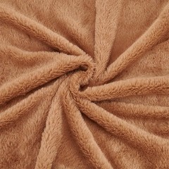 BENECREAT 63×20 Inch Short Hair Faux Fur Fabric, Camel Pre-Cut Craft