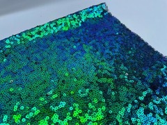 3mm Mermaid Sequin Fabric – Sparkling Iridescent GREEN Purple Sequins 120cm wide