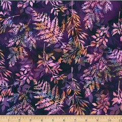 Hoffman Batiks Fabric – Bali Batik – Marsala Leafy Branches #X2627-423