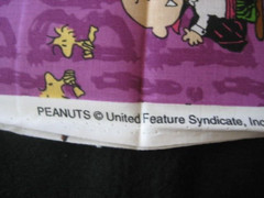 Peanuts 2001 Halloween BOO Fabric 2 Pieces 24 x 44 / 36 x 44 in.