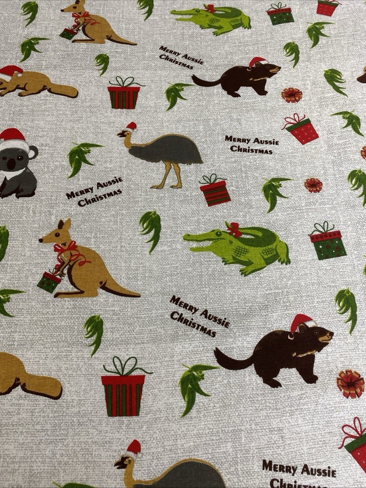 Spotlight Aussie Christmas Pure Cotton Poplin Fabric By The Metre 120 cm Wide