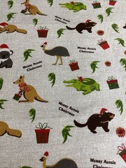 Spotlight Aussie Christmas Pure Cotton Poplin Fabric By The Metre 120 cm Wide