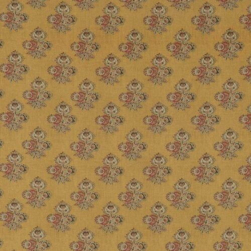 GP & J BAKER CURTAIN FABRIC DESIGN Poppy Paisley 3 METRES OCHRE LINEN BLEND