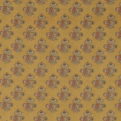 GP & J BAKER CURTAIN FABRIC DESIGN Poppy Paisley 3 METRES OCHRE LINEN BLEND