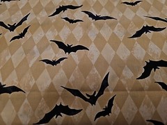 Midnight Haunt Cotton Fabric Web Bat Andover Halloween By the Yard