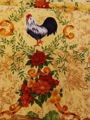 Vintage Fabri-Quilt Provence Rooster Fabric Design 8484 8488 French Country BTY