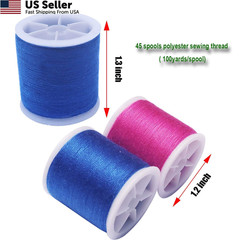 45 spools Sewing Thread Kits Polyester for Hand 45 spools, 45 Rainbow colors