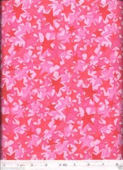 Quilters Spectrum – Pink Stars – NEW Quilt Fabric – Half Yard