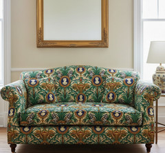 Lemurs and classical coin Printed Upholstery Fabric By the Yard