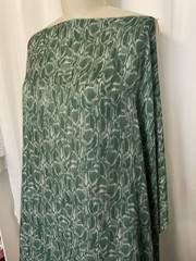 100% French Silk Georgette Moss Green Snake Skin Print Fabric By The Yard 54 ” W