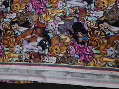 Disney Cats All Over Print Cotton Fabric 79 x 58 inches