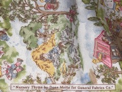 1/2 Yd Vintage “Nursery Thyme” Rhyme FLANNEL by Dona Mollo General Fabrics