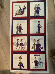 RED HAT SOCIETY hats heels COTTON FABRIC see info 1/2 yd BTHY or panel