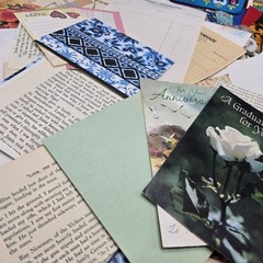 Junk Journal Lot 1Lb Ephemera Cards Ribbon Book Page Fabric Button Craft Collage