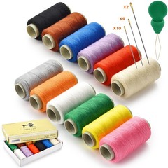 12 Color Sewing Thread Kit, Needle and Polyester Threads 350 yards, colorful