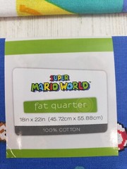 Lot of 4 Disney Toy Story & Mario World Fat Quarter Cotton 18″ x 22″ each NEW