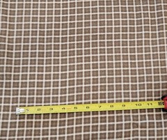 Cotton Flannel Checked Fabric by the Yard Brown White [PJ, Shirt, Blanket] 4/24