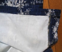 Waverly Inspirations Navy White Rose Toile Fabric 2 Unfinished Curtain Panels