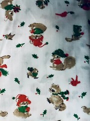Spring Mills Christmas Critters Toss Beaver Raccoon Squirrel Birds Holly BTFQ