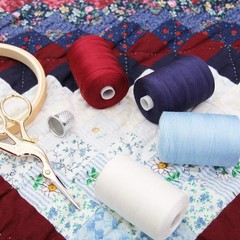 Threadart 100% Cotton Thread | for Quilting, Sewing, and 1000 meters, White
