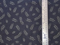 By 1/2 Yd “Wilderness Trail” by Moda Navy Blue w/Branches & Leaves Cotton Fabric