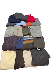 100% Wool Fabric Craft Material Up-Cycling Sweater Lot 17 Pounds 19 Pieces