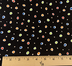 Polka Dot Fabric FQ By Jennifer Garant For Timeless Treasures Green Blue Black