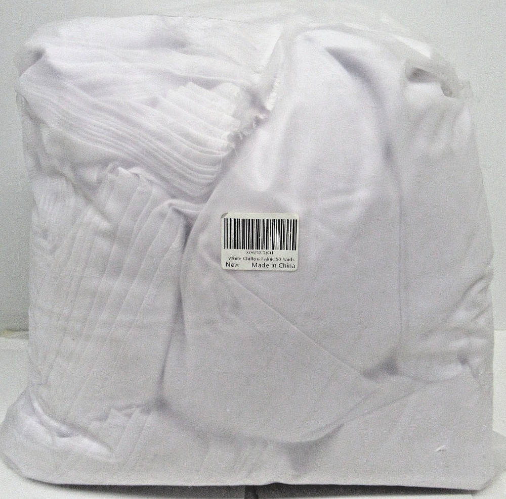 50 Yards White Chiffon Fabric
