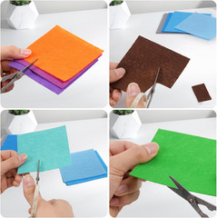 42PCS Felt Fabric Sheets 4×4″ Assorted Colors DIY Craft Squares 1mm Thick