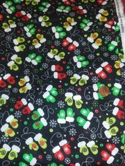 JoAnn Cotton Fabric 46 ” X 44″ Winter Holiday Colorful Gloves Quilt Craft