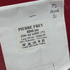 Lot of 2 Pierre Frey SOHO Uni & SOHO Marbre Fabric Remnant Both 34 x 26 inches