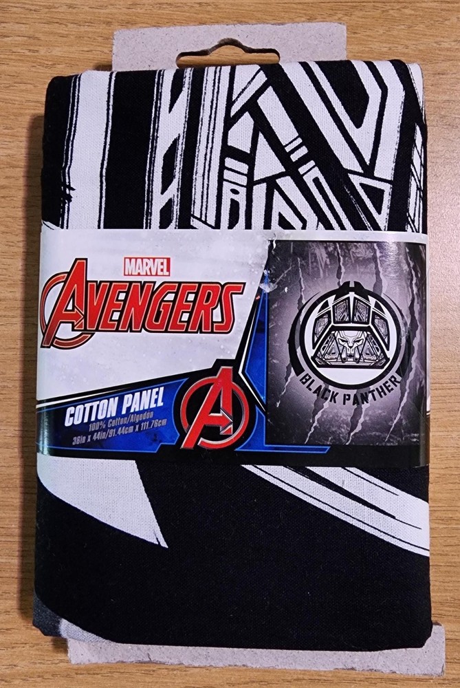 Marvel avengers black panther panel, eugene textiles, action hero fabric