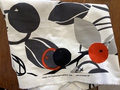 LARGE PIECE Ann-Catherine Sigrid Stahlberg IKEA Upholstery Fabric Black Orange