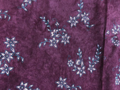Suede Look Floral Maroon Knit Fabric 3 Yards 60″ Wide Unbranded