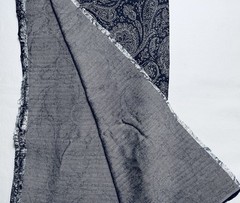 Black & Gray Paisley Print Fabric for Dresses Skirts Clothes 2.5 Yards Neutral