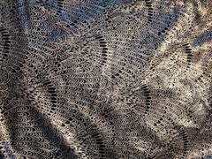 Black and Silver Metallic Shiny Stretchy Fabric 1 2/3 yards x 54 inches