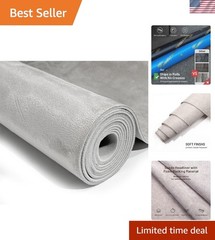 Flat Packed Luxury Light Grey Suede Headliner – 74″ L x 60″ W with Foam Backing