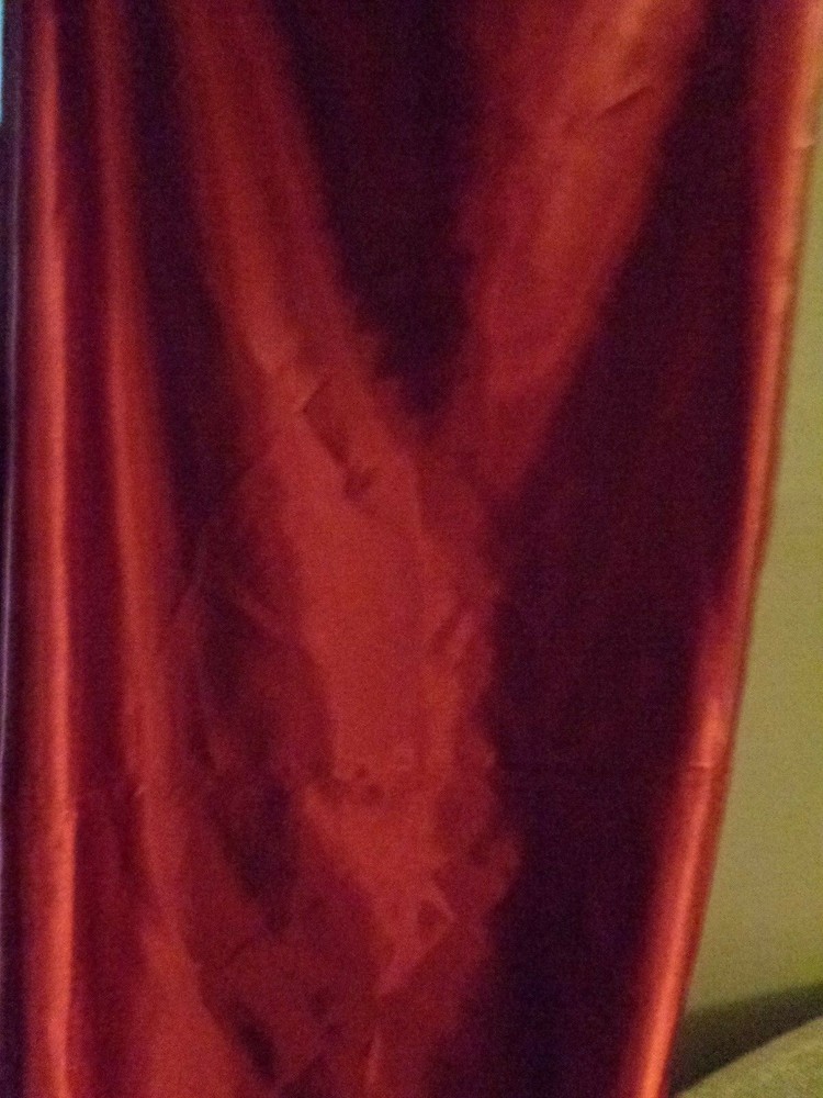 1 OneYard Burgundy / Maroon Vintage Satin Fabric 45″ Wide one piece is 7 1/2 yd