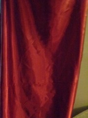 1 OneYard Burgundy / Maroon Vintage Satin Fabric 45″ Wide one piece is 7 1/2 yd