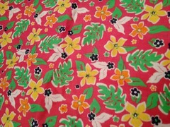 Fabric Hawaiian Style Bright Floral Colors Pink Green Yellow Orange 44″ x 98″
