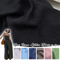 50*150cm Summer Cool Soft Faux Linen Cotton Fabric Wrinkle Texture DIY Designer