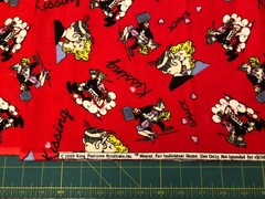 Dagwood/Blondie Flannel Fabric. Made In 2005. 42″ W. 2.33 Yard Piece.