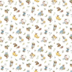 Country Mouse By Northcott Studio – White Mice Toss #DP29007-10