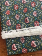Liberty of London Green Floral Kew Trellis Quilting Cotton Fabric 2 Yards 13”