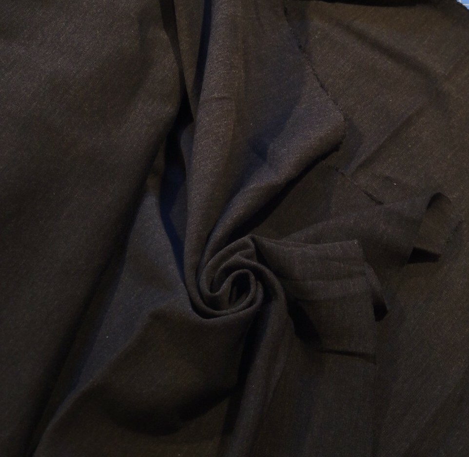 Dark Charcoal Gray Wool Double-Knit – Soft, Cozy, Lovely Weight!