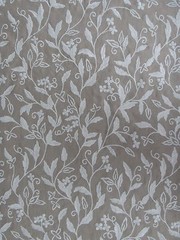 ZOFFANY CURTAIN FABRIC DESIGN “Leaf Trail” 3.7 METRES EMBROIDERED DESIGN LINEN