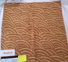 Isabelle de Borchgrave Fabric Granulite Canyon Burnt Orange Tan Gold Sample 17″
