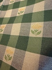 Lot of 3 shades of green print designs fabrics plaid quality floral samples