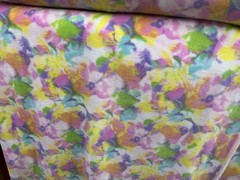 Pastel Floral Flower Fleece Fabric, 60” Wide, Sold By The Yard